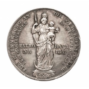 Niemcy, Bawaria, Maksymilian II, 2 guldeny maryjne 1855, Monachium