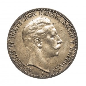 Niemcy, Cesarstwo Niemieckie, Prusy, 3 marki 1909 A, Berlin.