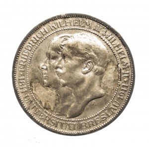 Niemcy, Cesarstwo Niemieckie, Prusy, 3 marki 1911 A - 100-lecie Uniwersytetu Wrocławskiego, Berlin