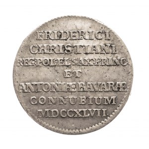 Polska, August III Sas, dwugrosz 1747 z okazji ślubu Fryderyka Christiana z Anną Bawarską, Drezno