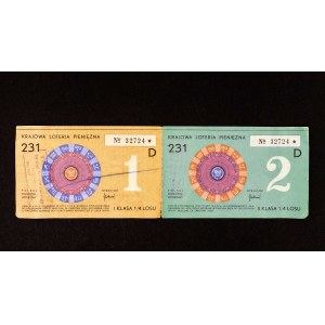 Krajowa Loteria Pieniężna, 1/4 losu 1976