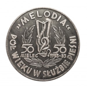 Polsko, medaile, Stanisław Lachman, 50 let souboru MELODIA, Mielec 1983.