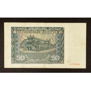 Poľsko, Generálna vláda, 50 zlotých 1.08.1941, séria A.