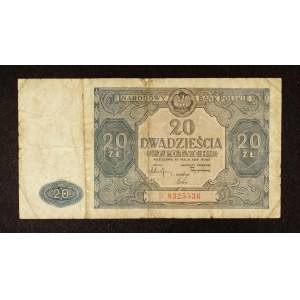 Polska, PRL, 20 złotych 15.05.1946. Seria D