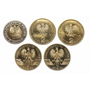 Polsko, Polská republika od roku 1989, sada 5 pamětních mincí.