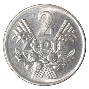Poland, People's Republic of Poland, 2 zloty 1971 Spikes, Warsaw