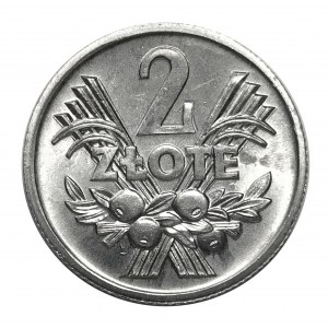 Poľsko, Poľská ľudová republika, 2 zloté 1972 Kłosy, Varšava