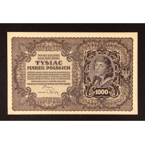 Poľsko, Druhá republika, 1000 poľských mariek 23.08.1919, III séria F (čitateľ typu 6)