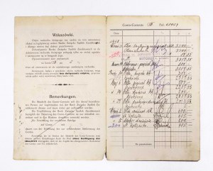 Bank of the Union of the Economic Partnerships, copy of account, Poznań 1918-1919
