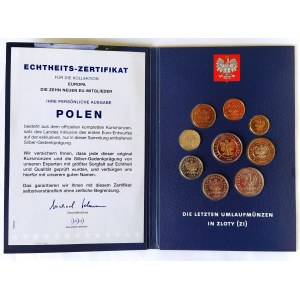 Polsko, Polská republika od roku 1989, sada oběžných mincí v nominální hodnotě 1992-2004 v blistru