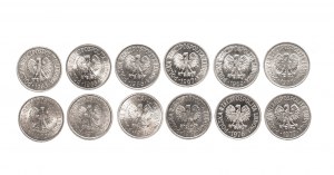 Polen, Volksrepublik Polen, Satz von 12 x 10 Groszy von 1963 bis 1977
