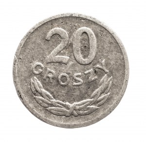 Polen, Volksrepublik Polen, 20 groszy 1969 - destrukt, twist.