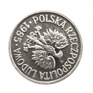 Polsko, Polská lidová republika, 20 groszy 1985 - destrukt, twist.