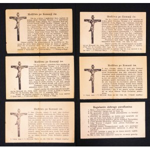 Poland, Easter communion souvenir, 6 certificates, Poznan 1933 - 1938