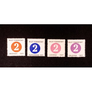 Set of sugar freight tickets: September, October, November and December 1977