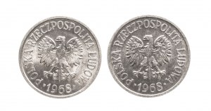 Polen, PRL, Satz von 2 x 20 Groszy 1968