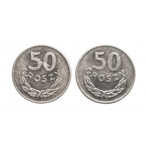 Poland, communist Poland, set of 2 x 50 pennies 1965