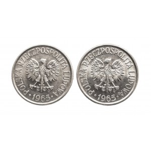 Poland, communist Poland, set of 2 x 50 pennies 1965