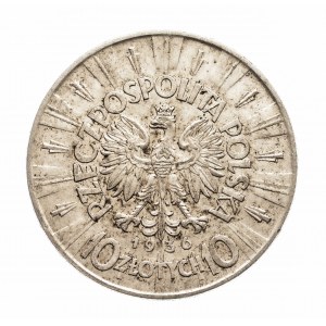 Polsko, Druhá polská republika, 10 zlotých 1936 Piłsudski, Varšava
