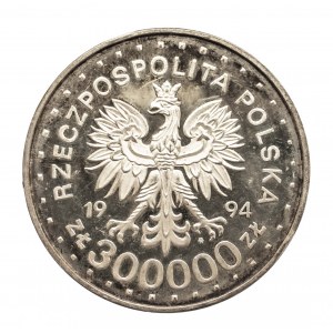 Polsko, Polská republika od roku 1989, 300 000 zl 1994, 100. výročí narození sv. Maxmiliána Kolbeho