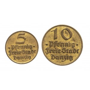 Svobodné město Gdaňsk, sada: 5 a 10 fenig 1932