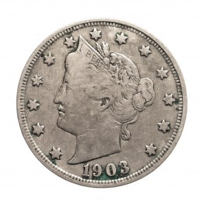 Vereinigte Staaten von Amerika (USA), 5 Cents 1903, Philadelphia