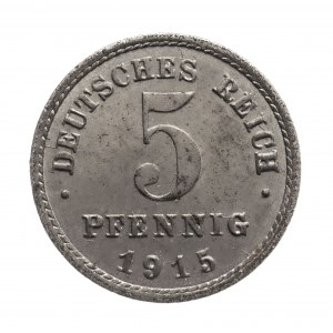 Německo, Německé císařství, Prusko, 5 feniků 1915 A