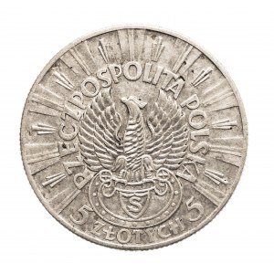 Polsko, Druhá polská republika, 5 zlotých 1934, Strzelecký orel, Varšava