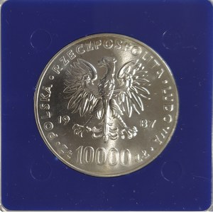Poland, People's Republic of Poland, 10000 gold 1987, John II Paul, regular stamp