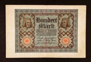 Deutschland 100 Mark 1.11.1920. Serie C.