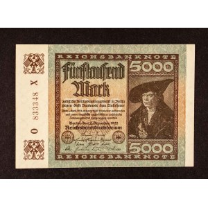 Niemcy 5000 marek 2.12.1922. Seria O X.
