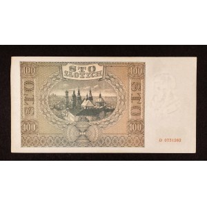Polska, Generalna Gubernia, 100 złotych 1.08.1941, seria D.