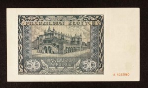 Poľsko, Generálna vláda, 50 zlotých 1.08.1941, séria A.
