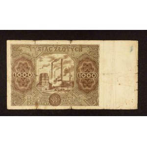 Polska, PRL, 1000 ZŁOTYCH 15.07.1947. Seria C.