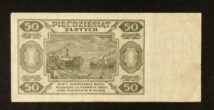 Poland, PRL, 50 ZŁOTYCH 1.07.1948, CG series.
