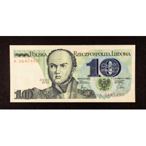 Polsko, PRL, 10 zlotých 1.06.1982, série A.