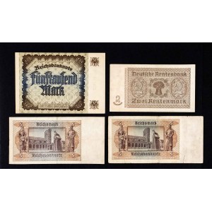 Allemagne, série de 4 billets 1922 - 1942.