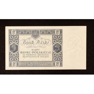 Polsko, II Rzeczpospolita, 5 ZŁOTYCH, 2.01.1930. BY series.
