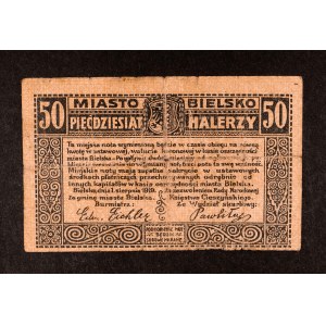 Poland, City of Bielsko, 50 halers 1.08. 1919.