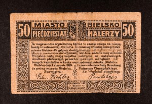 Poland, City of Bielsko, 50 halers 1.08. 1919.