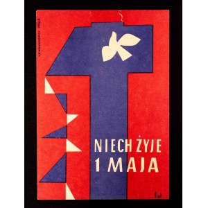 Cegiełka 1 złoty Niech Żyje 1 Maja, proj. Leszek Hołdanowicz 1958