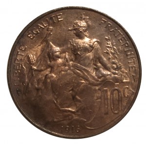 Francja, Trzecia Republika, 10 centymów 1916, Paryż
