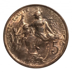 Frankreich, Dritte Republik, 5 Centimes 1917, Paris