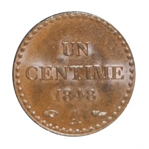 Frankreich, Zweite Republik, 1 Rappen 1848 A, Paris