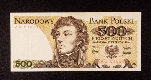 Poland, PRL, 500 ZŁOTYCH 15.06.1976, AU series.