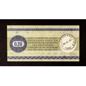 Pewex, Bon Towarowy, 20 centów 1.10.1979, seria HN.