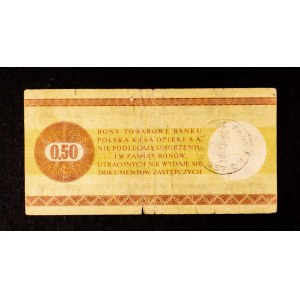 Pewex, Bon Towarowy, 50 centów 1.10.1979, seria HC.