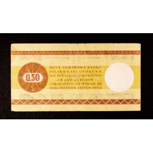 Pewex, Bon Towarowy, 50 centów 1.10.1979, seria HC.