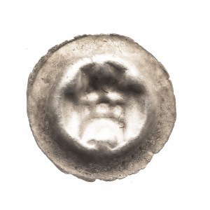 Teutonský řád, brakteat ca. (1327-1338), brána se třemi puškami