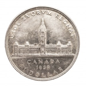Kanada, George VI, 1 dolár 1939, Ottawa